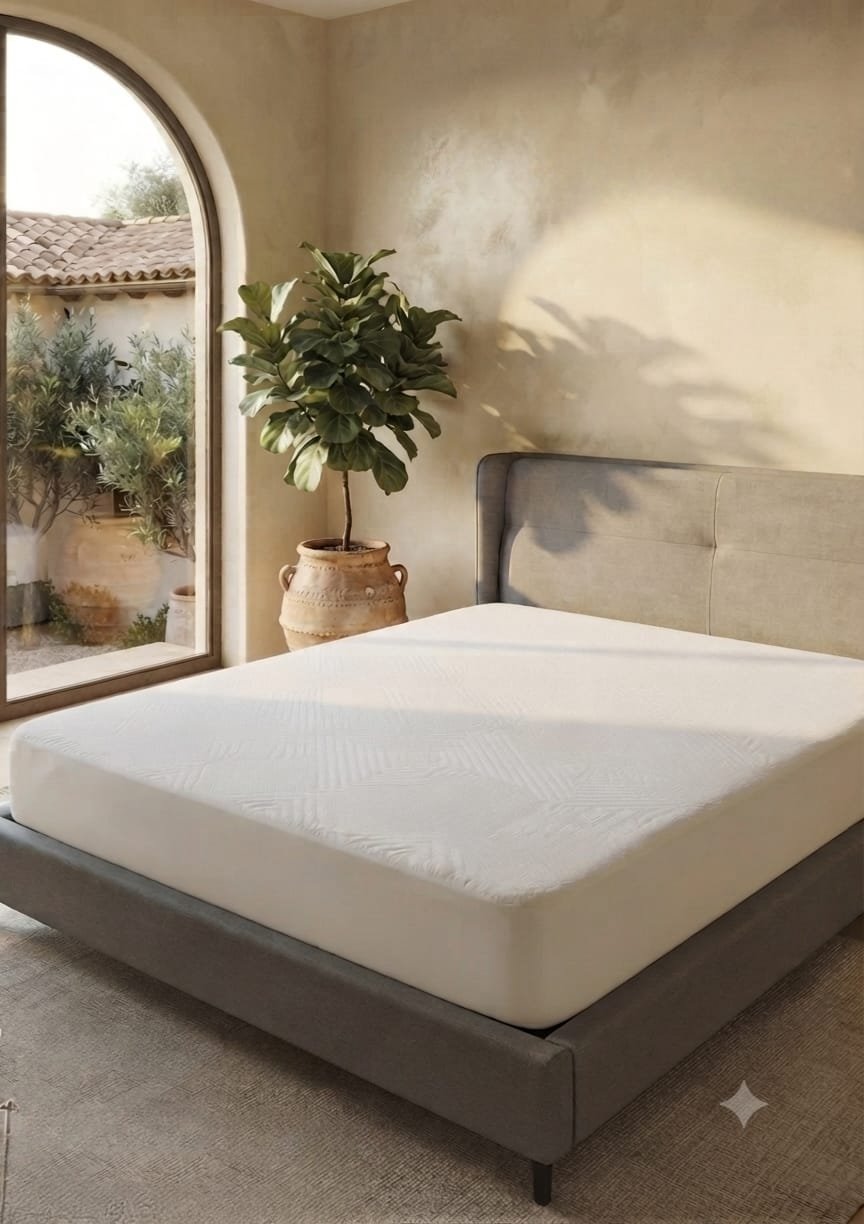 CUBRECOLCHON BLANCO SUPER KING IMPERMEABLE