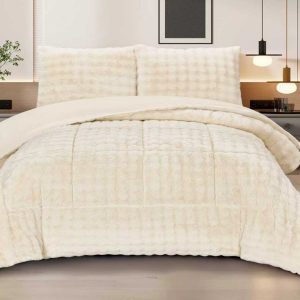 PIEL DE CONEJO DOS PLAZAS KING 230 X 250 CM BLANCO